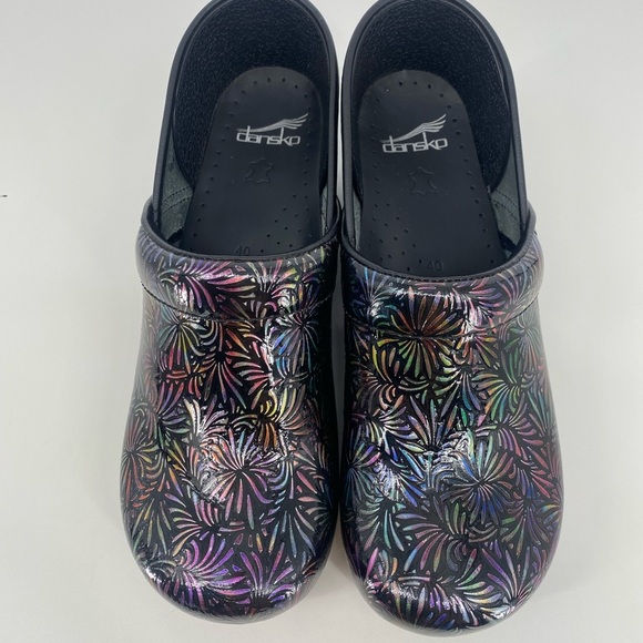 Dansko Women's Multicolor Fireworks Clogs NWOT - Picture 7 of 8